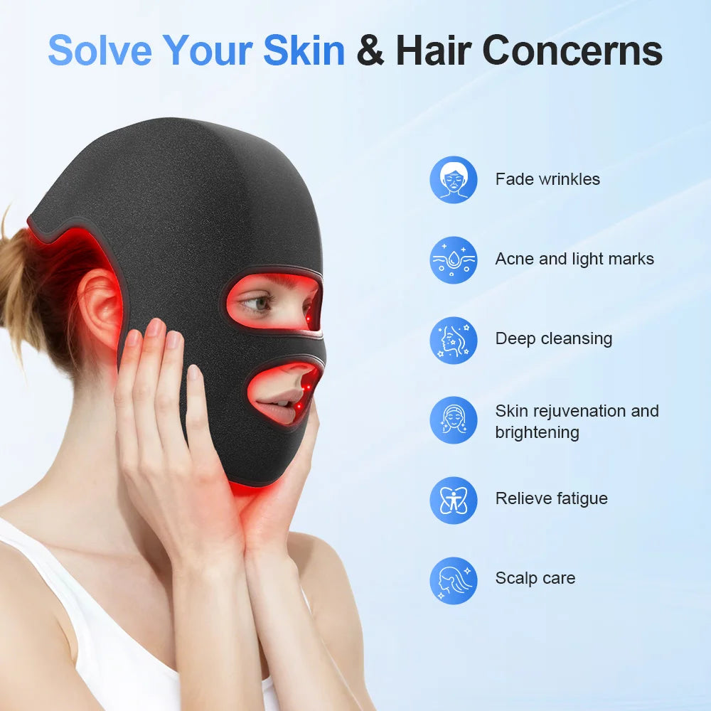 2 in 1 Photon Face Mask & Hair Growth Headgear
