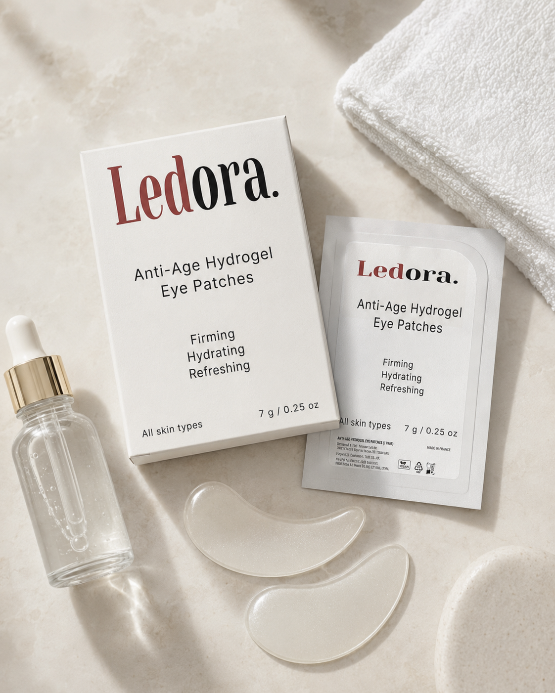 Ledora Hydrogel Eye Renewal Patches.