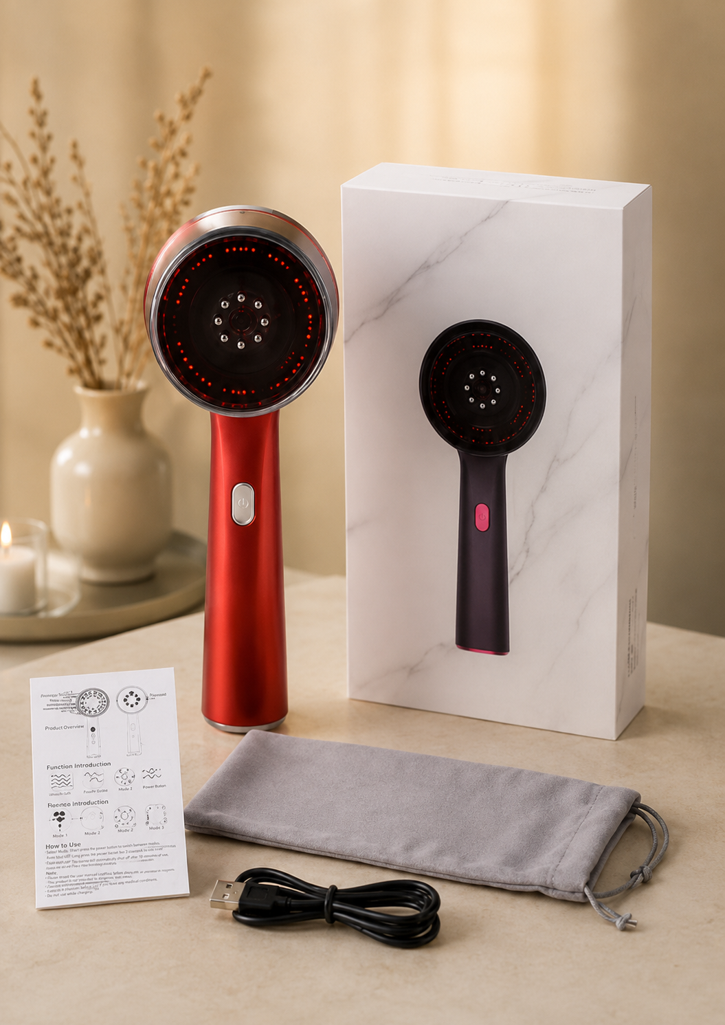 Ledora Red Light Scalp Massage Comb