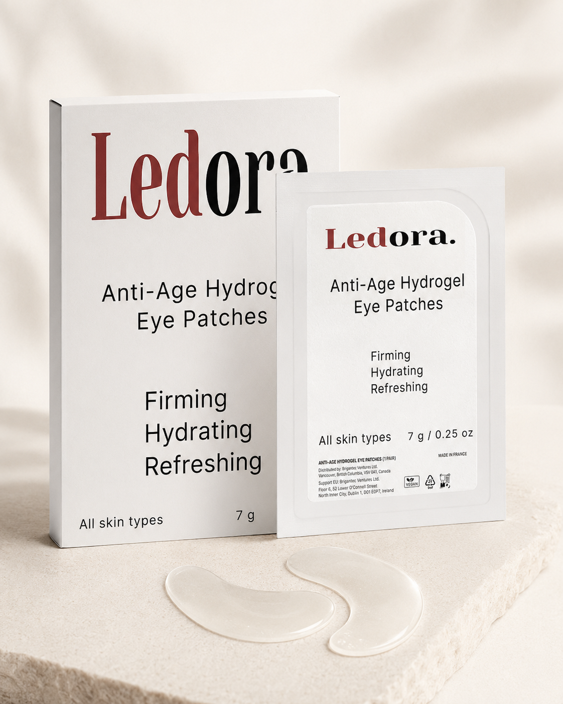 Ledora Hydrogel Eye Renewal Patches.